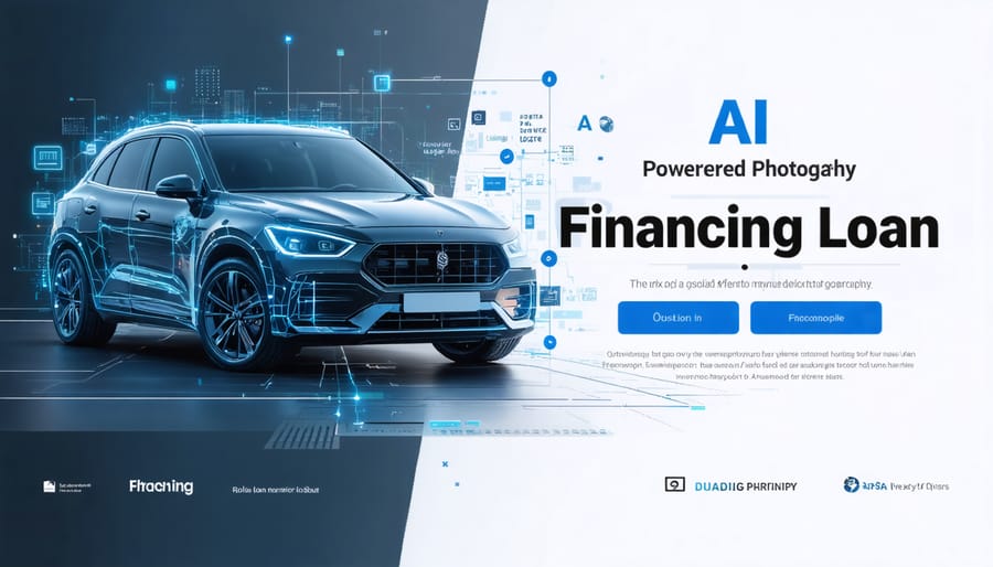 Person using laptop and smartphone to explore furniture financing options in comfortable home setting